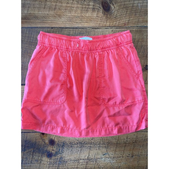Womens Cynthia Rowley Skirt‎ Reddish/Orange Lyocell Chambray Pull On M - Picture 1 of 5